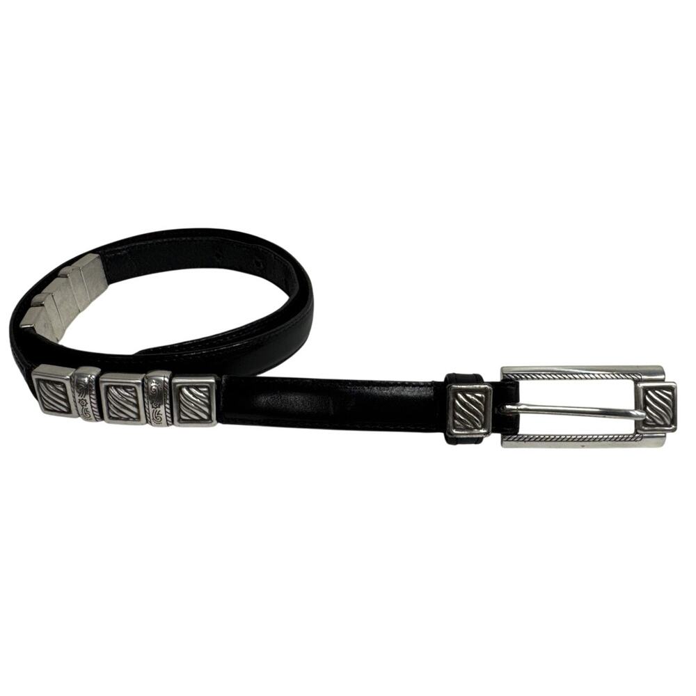 Brighton Belt Black, Size 32, Medium, Black, Leather